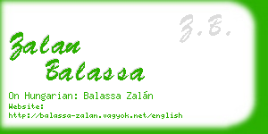 zalan balassa business card